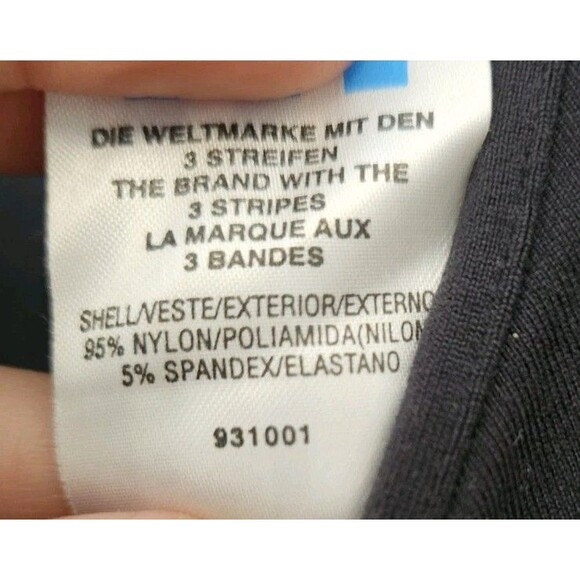 Adidas Wraparound 3 Stripes Midi Black Dress Red Trim Size Large NWT - Picture 9 of 10